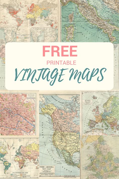 Download Free Vintage map book pages Printable